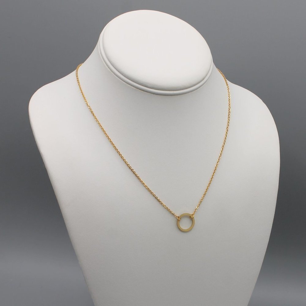 Karma circle of life yellow gold tone necklace - Picture 6 of 7